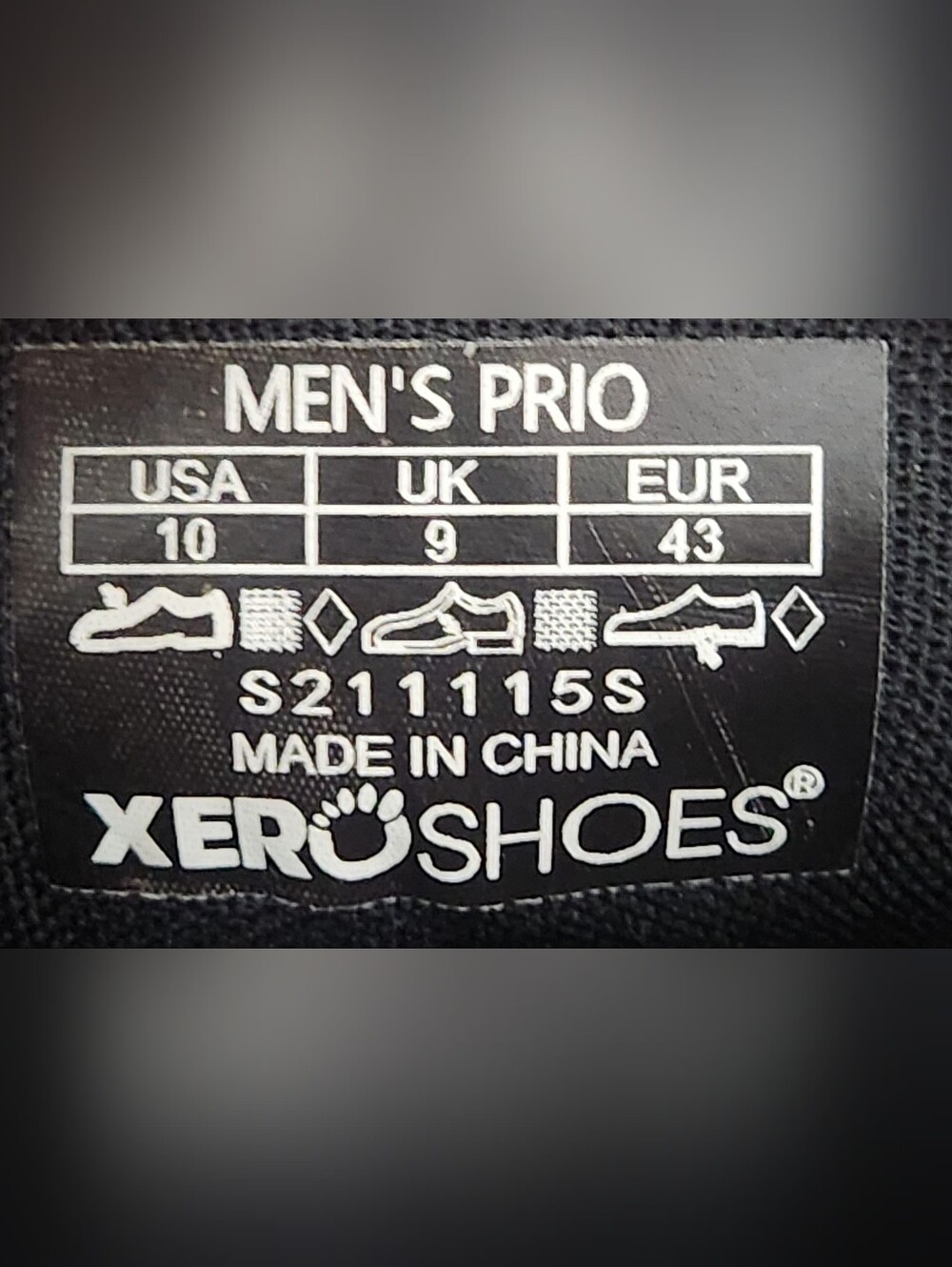 XERO SHOES Prio Minimalist Running Sneakers Black Men's Size 10 - Picture 8 of 8